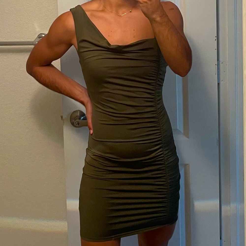 Olive disco dress